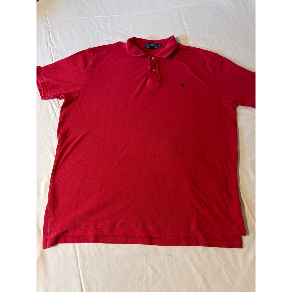 Polo Ralph Lauren Polo Shirt Mens XXL Red Excellent Short Sleeve Pique Pony Logo